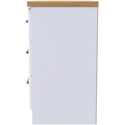 Crowndale Kent 3 Drawer White Ash and Modern Oak Chest of Drawers Ready Assembled - White Ash & Modern Oak - Wilko - thumbnail 4
