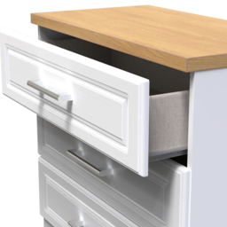 Crowndale Kent 3 Drawer White Ash and Modern Oak Chest of Drawers Ready Assembled - White Ash & Modern Oak - Wilko - thumbnail 7