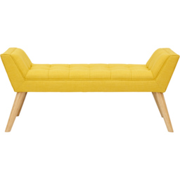 GFW Milan Mustard Yellow Ottoman Window Seat - Size: 43 x 118 x 51cm - Wilko - thumbnail 3
