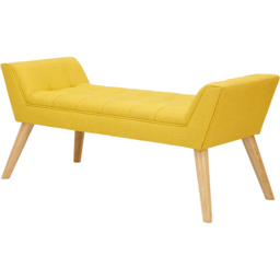 GFW Milan Mustard Yellow Ottoman Window Seat - Size: 43 x 118 x 51cm - Wilko - thumbnail 4