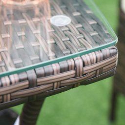 Outsunny Garden Rattan Bistro Set Brown - Size: 2 Seater - Wilko - thumbnail 5