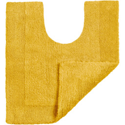 Allure Bath Fashions Elegance Mustard Reversible Pedestal Mat 53 x 55cm - Yellow - Wilko - thumbnail 3
