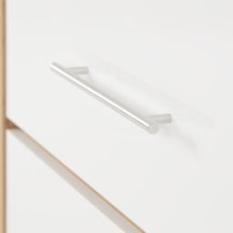 Seconique Seville 3 Drawer White Gloss Light Oak Effect Veneer Chest of Drawers - Wilko - thumbnail 6