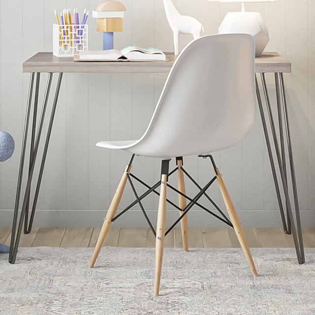Dorel Owen Grey Oak Retro Laptop Desk - Size: 67 x 100 x 49cm - Wilko - image 1