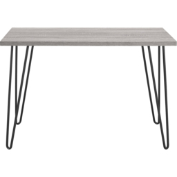 Dorel Owen Grey Oak Retro Laptop Desk - Size: 67 x 100 x 49cm - Wilko - thumbnail 4
