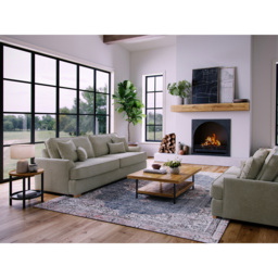 Alba City 4 Seater Stone Fabric Sofa - Beige - Wilko - thumbnail 7