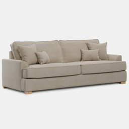 Alba City 4 Seater Stone Fabric Sofa - Beige - Wilko - thumbnail 3
