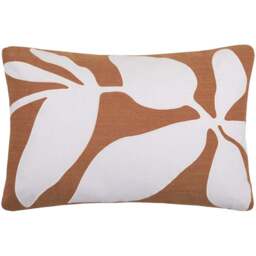 Voyage Maison Aspin Cinnamon Embroidered Feather Rich Cushion 40 x 60cm - Size: 60 x 40cm - Orange - Wilko
