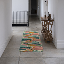 Benjamin Tate Design Faux Wool Artistic Abstract Leaves Designer Runner Rug 235 x 68cm - Size: 235 x 68 x 1cm - Green - Wilko - thumbnail 5