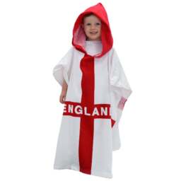 Rapport Home Multicoloured England St Georges Hooded Beach Towel - Wilko