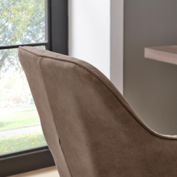 Furniturebox Brooker Brown Faux Leather Office Chair - Size: 61 x 57 x 61cm - Wilko - thumbnail 5