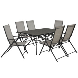 Malay Outdoor Essentials Rio 5 Position Grey Garden Chair - Size: 1 Seater - Wilko - thumbnail 5