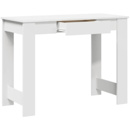 vidaXL 3 Shelf Desk Brown - Size: 75 x 100 x 45cm - White - Wilko - thumbnail 4