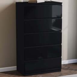 Vida Designs Glinton 5 Drawer Black Chest of Drawers - Wilko - thumbnail 1