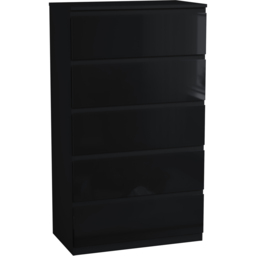 Vida Designs Glinton 5 Drawer Black Chest of Drawers - Wilko - thumbnail 3