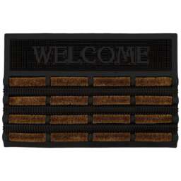 JVL Nimbus Welcome Scraper Doormat 40 x 60cm - Brown - JVL Homewares - Wilko - thumbnail 1