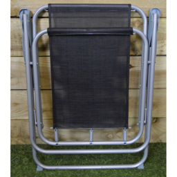 Samuel Alexander Set of 4 Grey and Black Foldable Garden Chair - Size: 1 Seater - Wilko - thumbnail 5