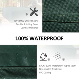 Outsunny Green Outdoor Patio Furniture Cover 70 x 230 x 230cm - Size: 230 x 230 x 70cm - Wilko - thumbnail 5