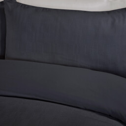 Waffle Block Duvet Set Navy Superking - Size: Super King - Wilko - thumbnail 4