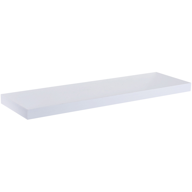 Innoteck 80cm High Gloss White Floating Shelf - Size: 3.8 x 80 x 23.5cm - Wilko - image 1
