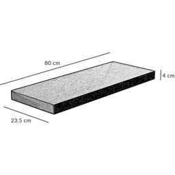 Innoteck 80cm High Gloss White Floating Shelf - Size: 3.8 x 80 x 23.5cm - Wilko - thumbnail 6