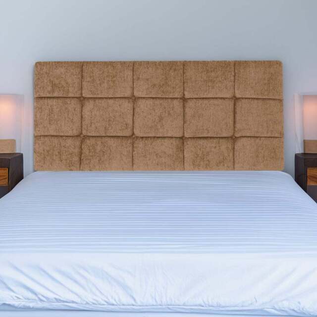 Bedmaster Pearl Single Mink Chenille Squared Headboard - Cream - Wilko - image 1