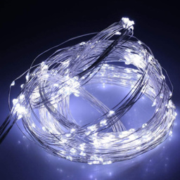 Shatchi 100 Cool White LED Silver Copper Wire Christmas String Light 10m - Size: 6 x 1.5 x 2cm - Wilko - thumbnail 1
