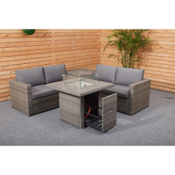Malay New Hampshire Grey Conversation Firepit Lounge Set - Malay Deluxe - Wilko - thumbnail 6