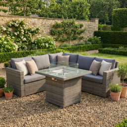 Malay New Hampshire Grey Conversation Firepit Lounge Set - Malay Deluxe - Wilko - thumbnail 3