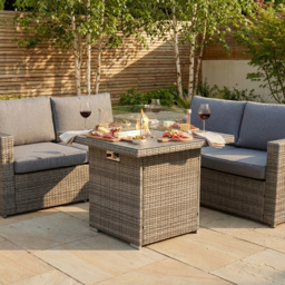 Malay New Hampshire Grey Conversation Firepit Lounge Set - Malay Deluxe - Wilko - thumbnail 4