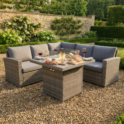 Malay New Hampshire Grey Conversation Firepit Lounge Set - Malay Deluxe - Wilko - thumbnail 5