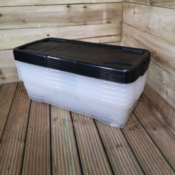 Samuel Alexander 42L Under Bed Storage Box with Lid 6 Pack - Size: 80 x 18 x 39cm - White - Wilko - thumbnail 3