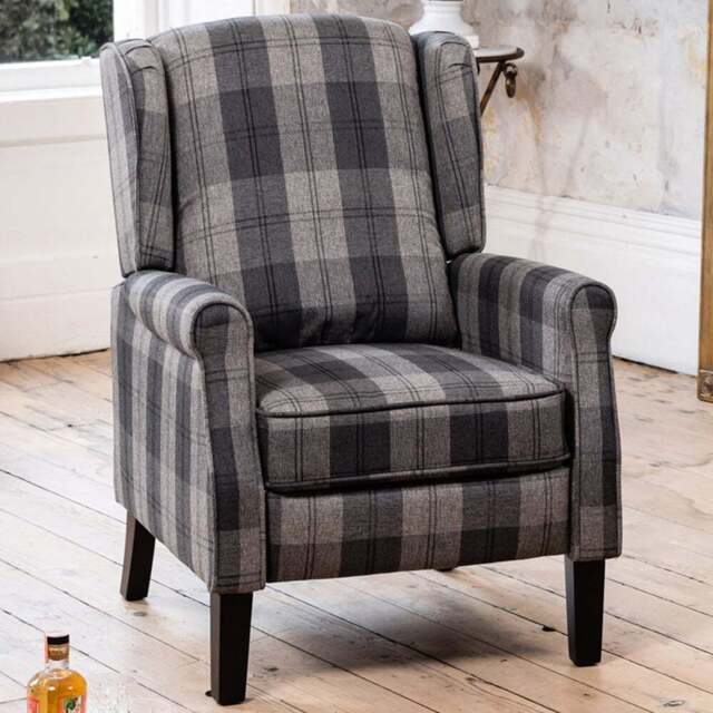 Artemis Home Stanfield Grey Manual Recliner Armchair - Size: Single - Wilko - image 1
