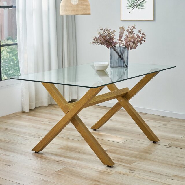 Hudson Glass dining table - Wilko - image 1