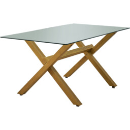 Hudson Glass dining table - Wilko - thumbnail 3