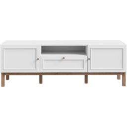 Florence Wensley 2 Door Single Drawer Single Shelf Light Grey and Oak TV Unit - Size: 53.4 x 159.6 x 41.7cm - Multi - Furniture To Go - Wilko - thumbnail 4