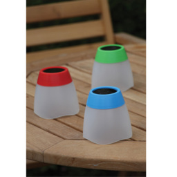 Luxform Green Blue Pink Tumbler Solar Table Light 12 Pack - Size: 8 x 8 x 8.5cm - Multi - Wilko - thumbnail 3