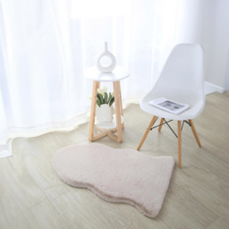 Biscuit Faux Rabbit Fur Pelt Rug 60cm - Wilko - thumbnail 3