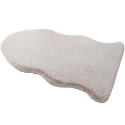 Biscuit Faux Rabbit Fur Pelt Rug 60cm - Wilko - thumbnail 1