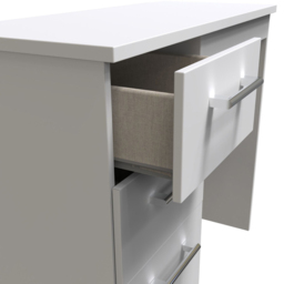 Crowndale Devon 3 Drawer Grey Dressing Table - Size: 40 x 97 x 80cm - Wilko - thumbnail 5