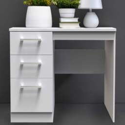Crowndale Devon 3 Drawer Grey Dressing Table - Size: 40 x 97 x 80cm - Wilko