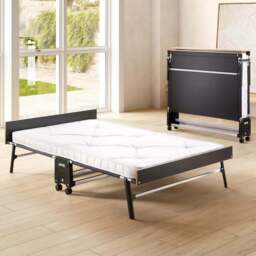 Jay-Be GP120 Small Double Grand Folding Bed with e-Pocket Tufted Mattress - Black - Wilko