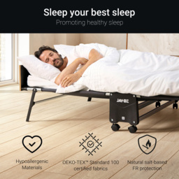 Jay-Be GP120 Small Double Grand Folding Bed with e-Pocket Tufted Mattress - Black - Wilko - thumbnail 7