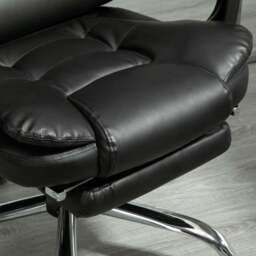 Portland Black PU Leather Tall Back Executive Office Chair - Size: 64 x 69 x 118cm - Wilko - thumbnail 4
