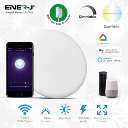 Ener-J Smart WiFi Colour Changing Frameless LED Panel Light 2 Pack - Size: 24 x 24 x 3cm - White - Wilko - thumbnail 7