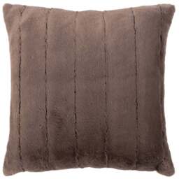 Paoletti Empress Taupe Faux Fur Cushion - Size: 45 x 45 cm - Multi - Wilko - thumbnail 1