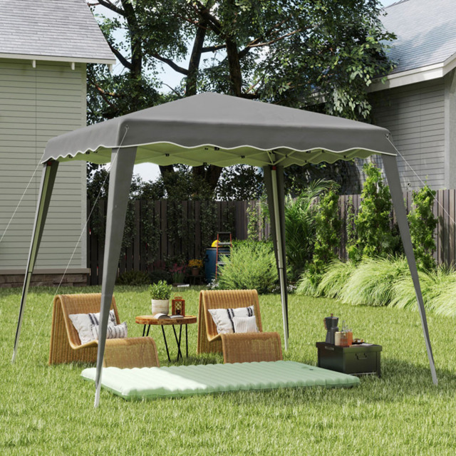 Outsunny 2.5 x 2.5m Grey Pop Up Gazebo Party Tent - Wilko - image 1