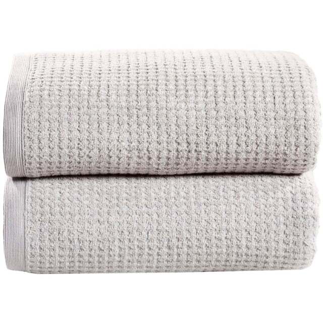 Rapport Home Waffle Textured Cotton Blue Towel Bale 2 Pack - Wilko - image 1