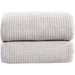 Rapport Home Waffle Textured Cotton Blue Towel Bale 2 Pack - Wilko - thumbnail 1