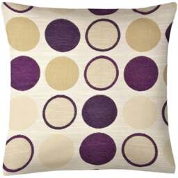 Intimates Idaho Aubergine Filled Cushion 56 x 56cm 2 Pack - Purple - Wilko - thumbnail 1